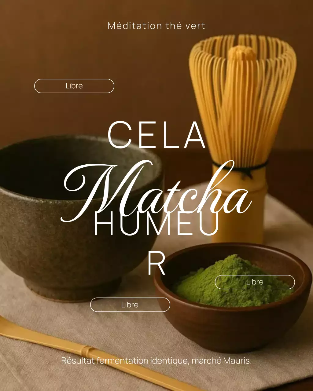 Publication Instagram sur la promotion du Matcha traditionnel brun