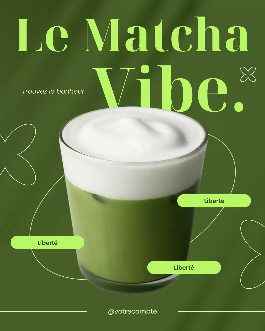 Publication Instagram de promotion de Green Modern Matcha Mood