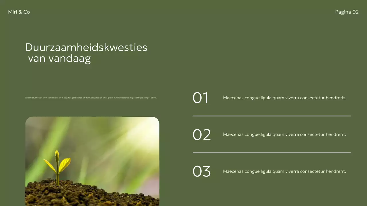 Aankondiging Groene Moderne Duurzaamheid