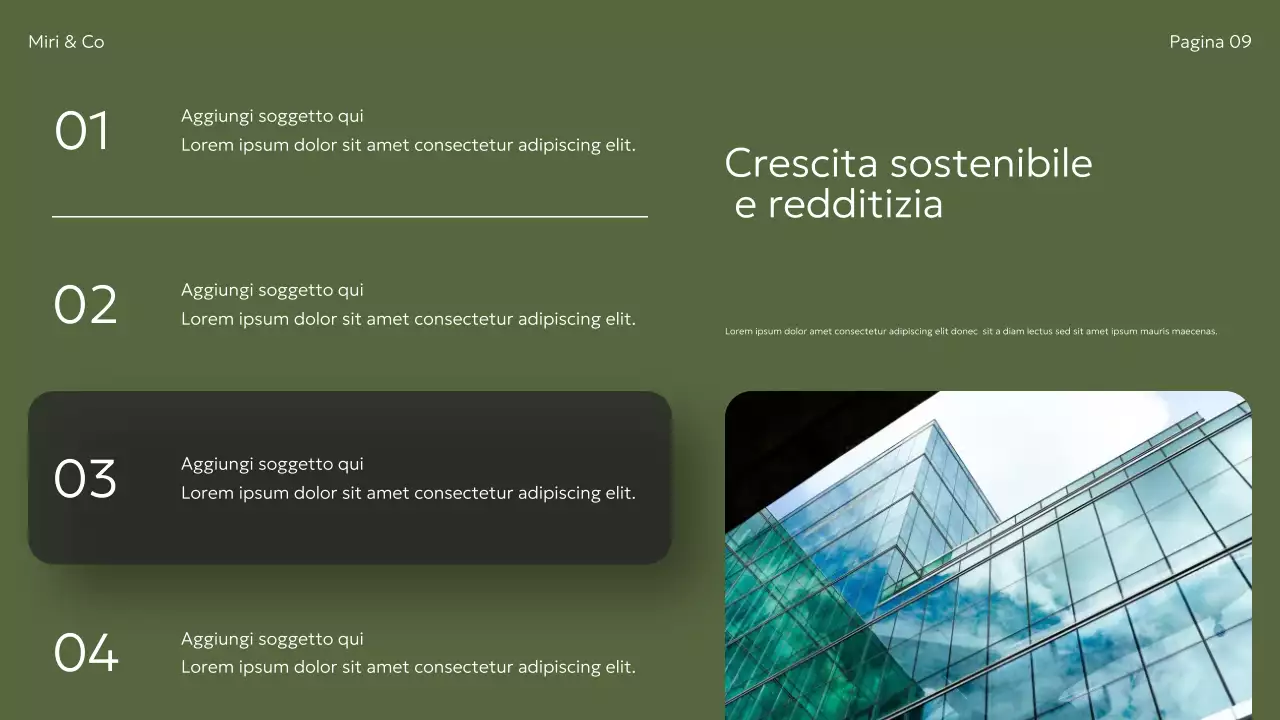 Annuncio sulla sostenibilità moderna e verde