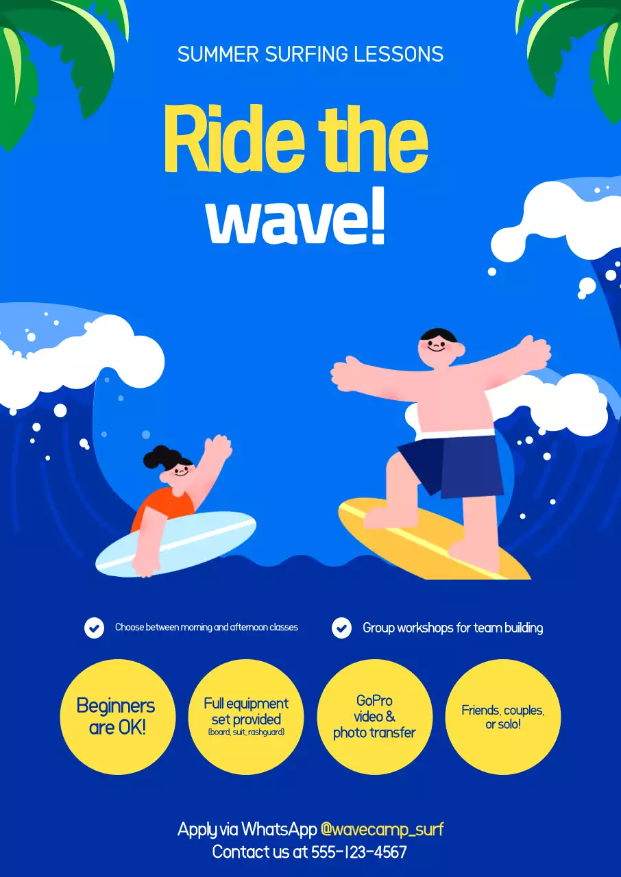 Promosi Pelajaran Selancar Blue Pop