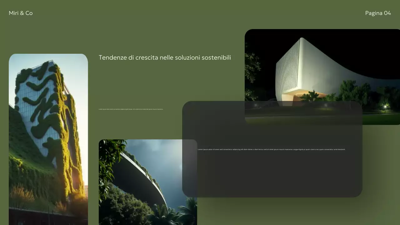 Annuncio sulla sostenibilità moderna e verde