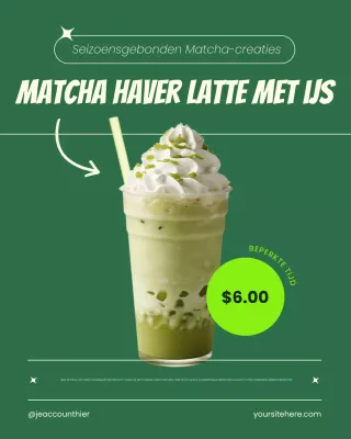 groene moderne drankpromotie