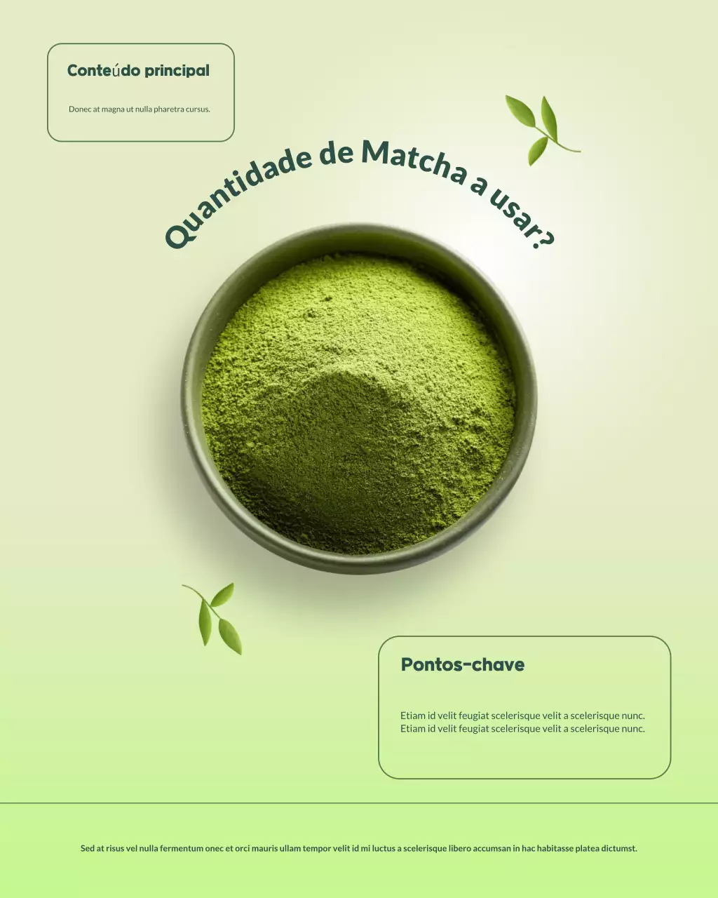 Guia de Matcha Verde Moderno - Postagem no Instagram