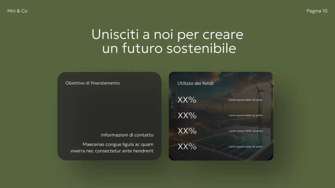 Annuncio sulla sostenibilità moderna e verde