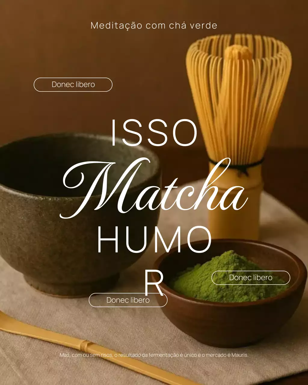 Postagem promocional de Matcha tradicional marrom no Instagram