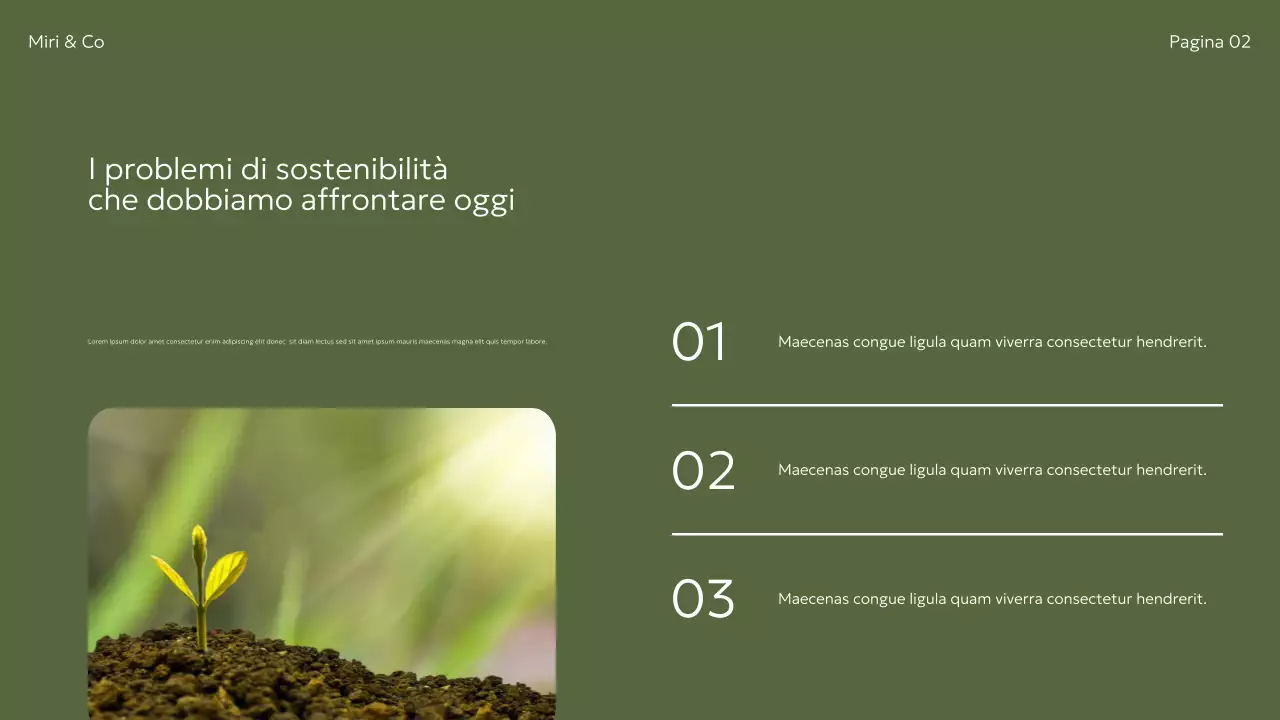 Annuncio sulla sostenibilità moderna e verde