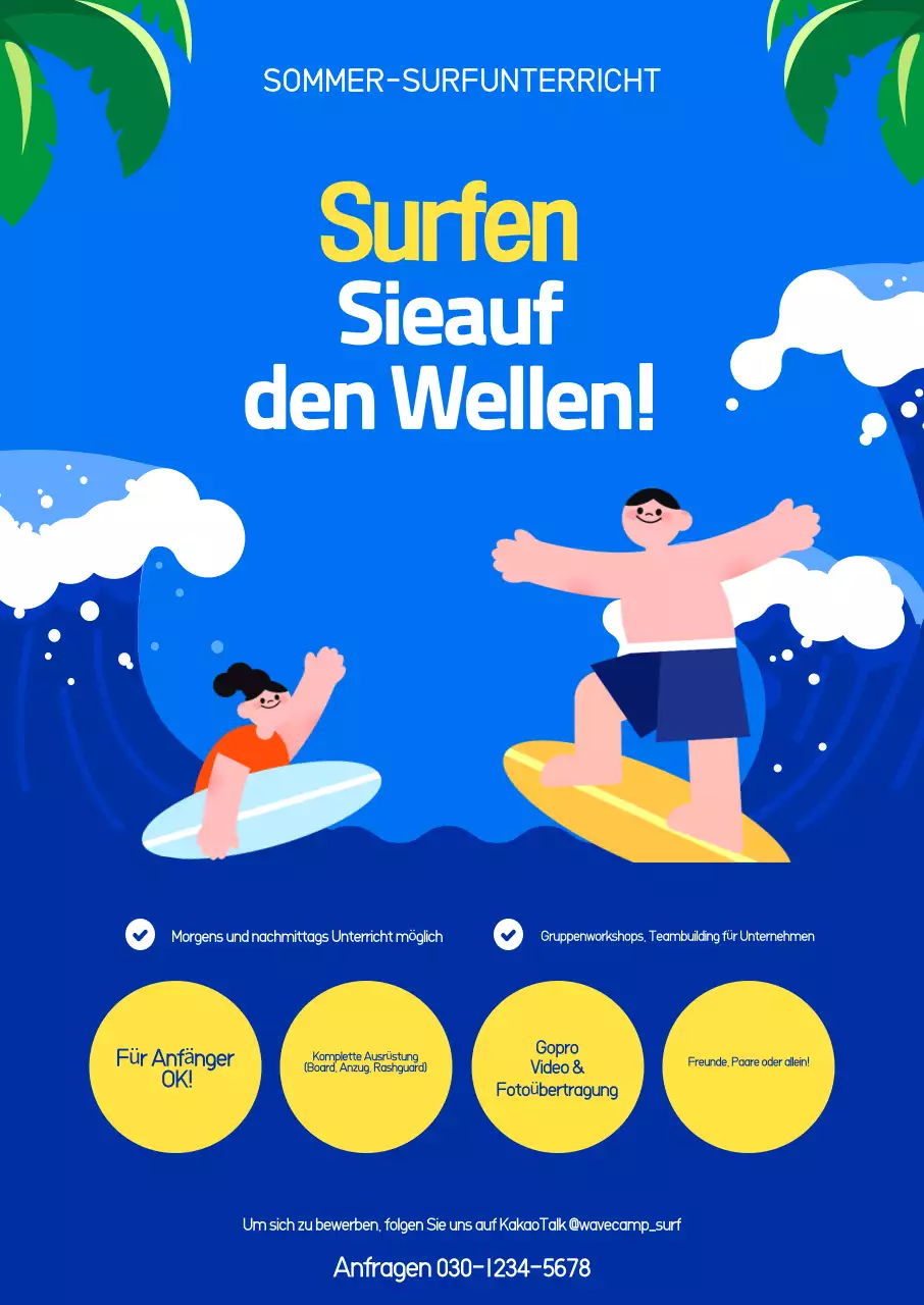 Angebot für Blue Pop Surf-Unterricht