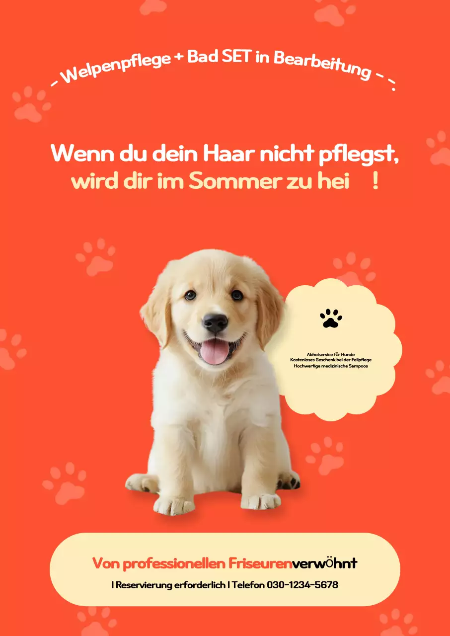Orange Clean Pet-Werbung