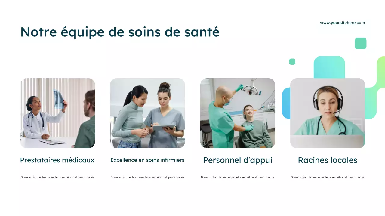 Présentation publicitaire de Blue Modern Healthcare