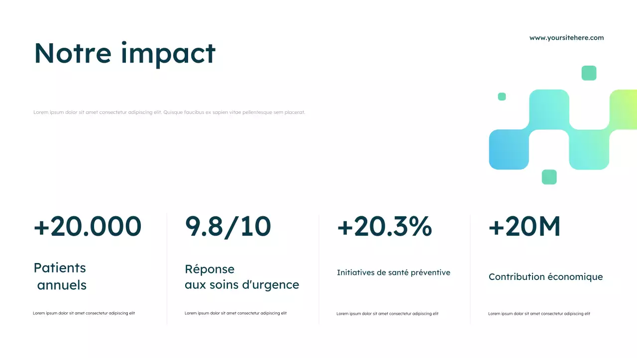 Présentation publicitaire de Blue Modern Healthcare
