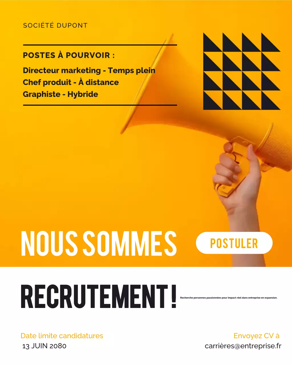 Rejoignez notre équipe maintenant Publication Instagram