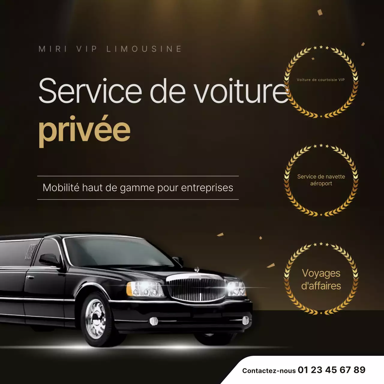 Publicité pour une voiture de luxe noire