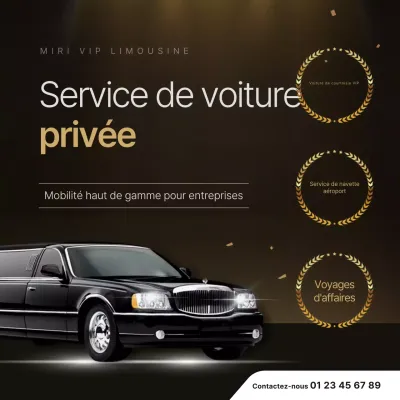 Publicité pour une voiture de luxe noire