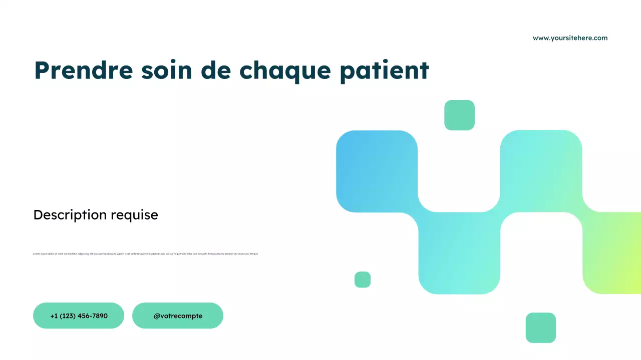 Présentation publicitaire de Blue Modern Healthcare