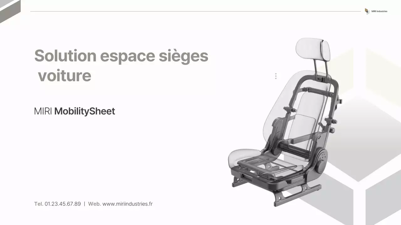 Proposition de l'industrie des sièges auto modernes gris