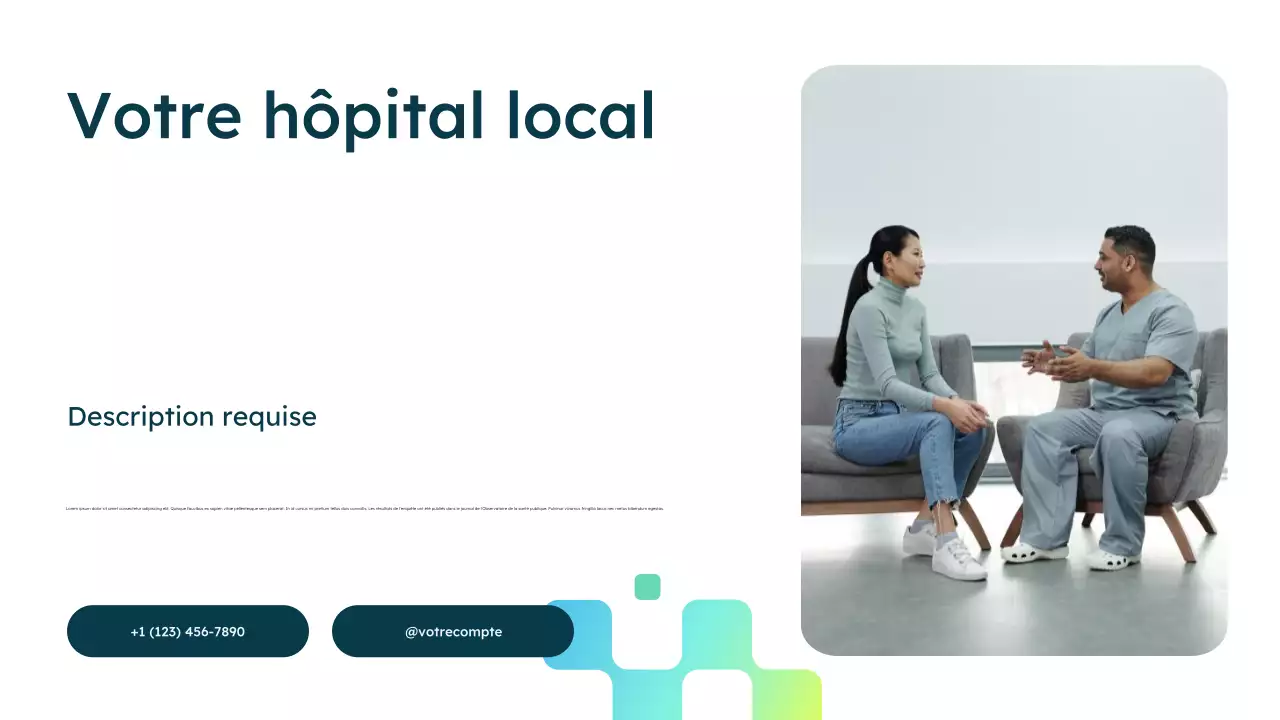 Présentation publicitaire de Blue Modern Healthcare