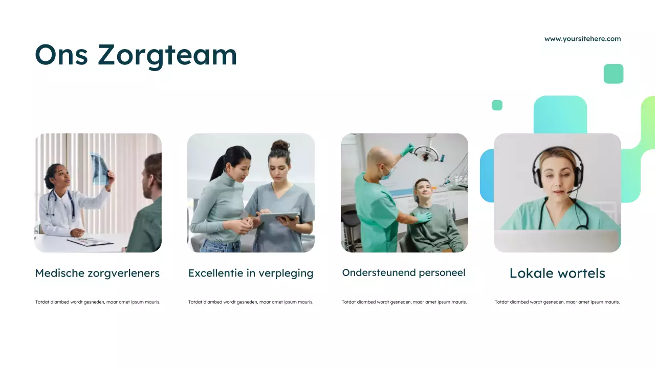 Blauwe moderne gezondheidszorg advertentiepresentatie