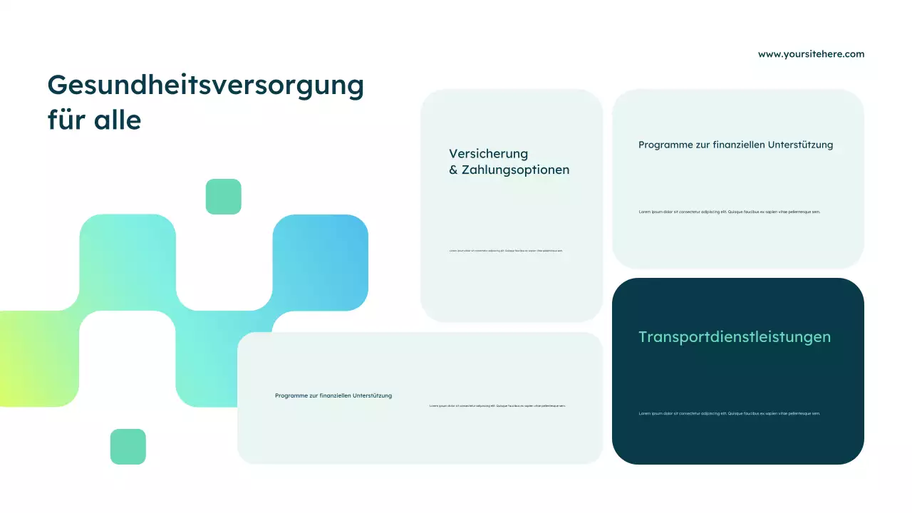Blaue moderne Gesundheitswerbung Präsentation