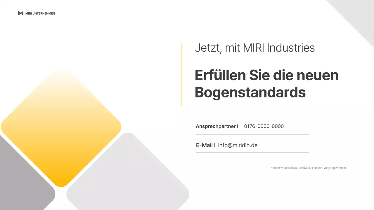 Einfacher gelber Vorschlag für die Automobilindustrie