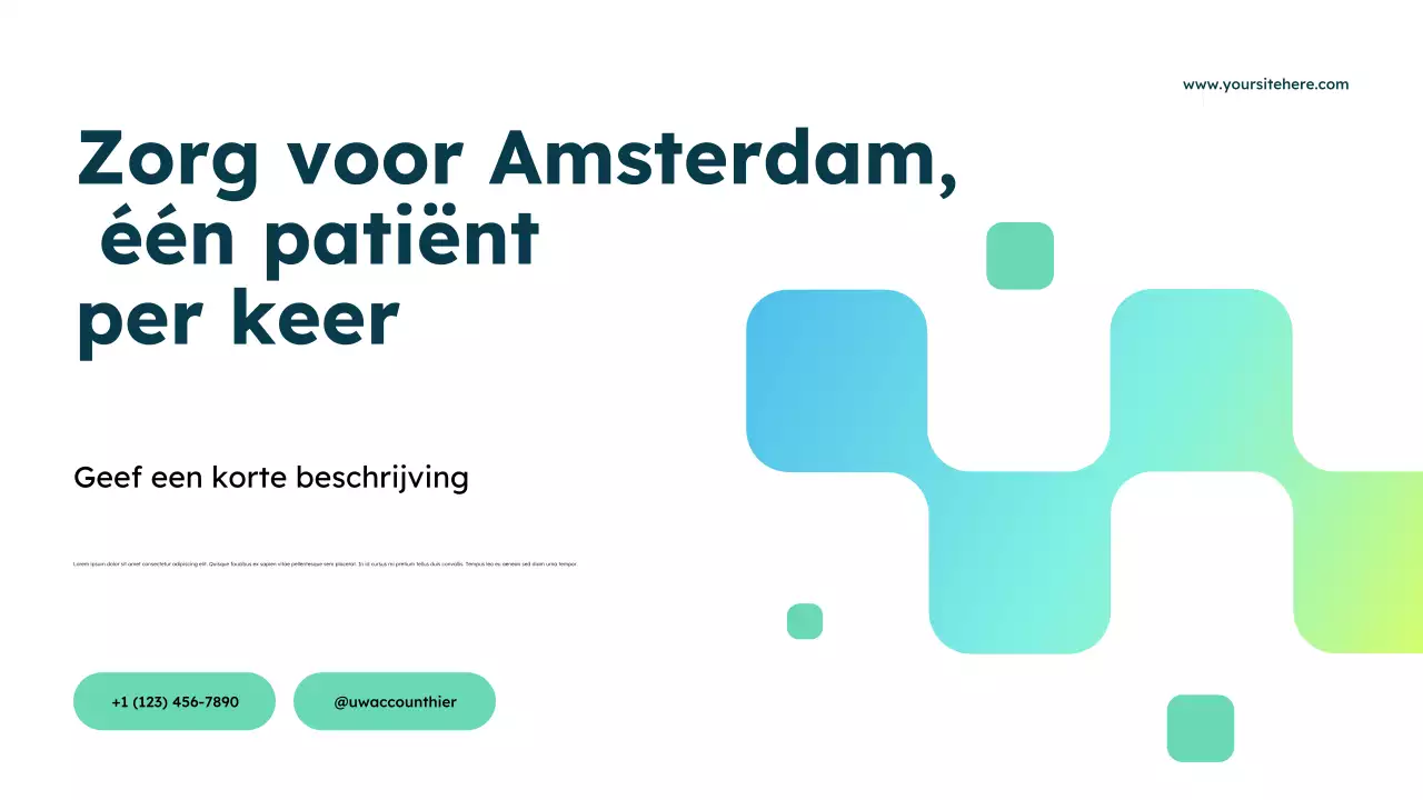 Blauwe moderne gezondheidszorg advertentiepresentatie