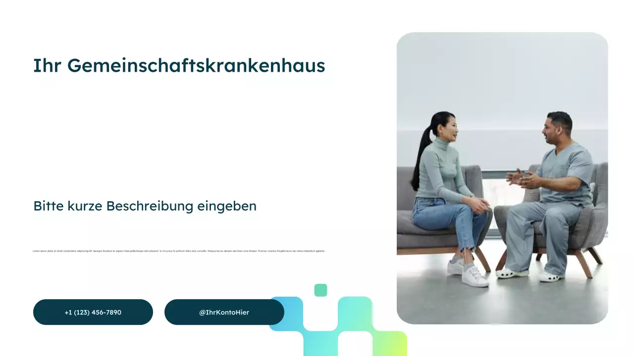Blaue moderne Gesundheitswerbung Präsentation