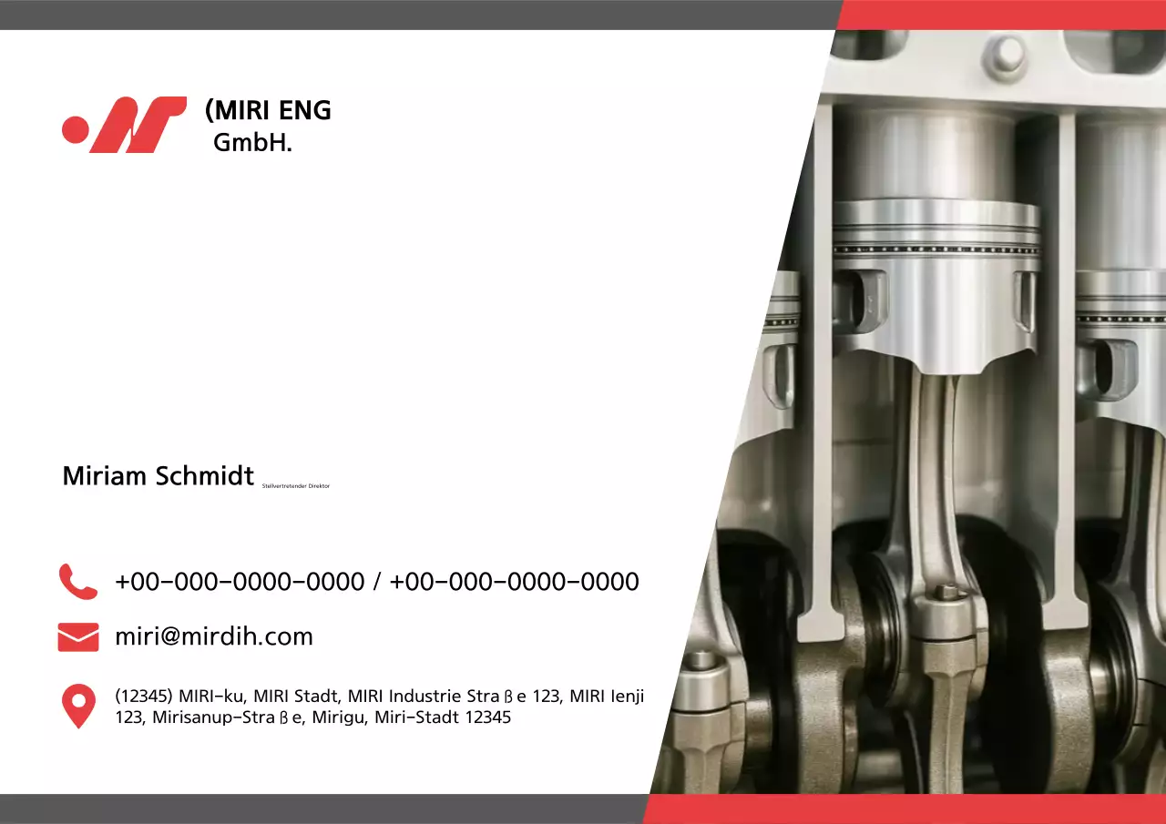 Graue moderne Autoteile-Firma Visitenkarte