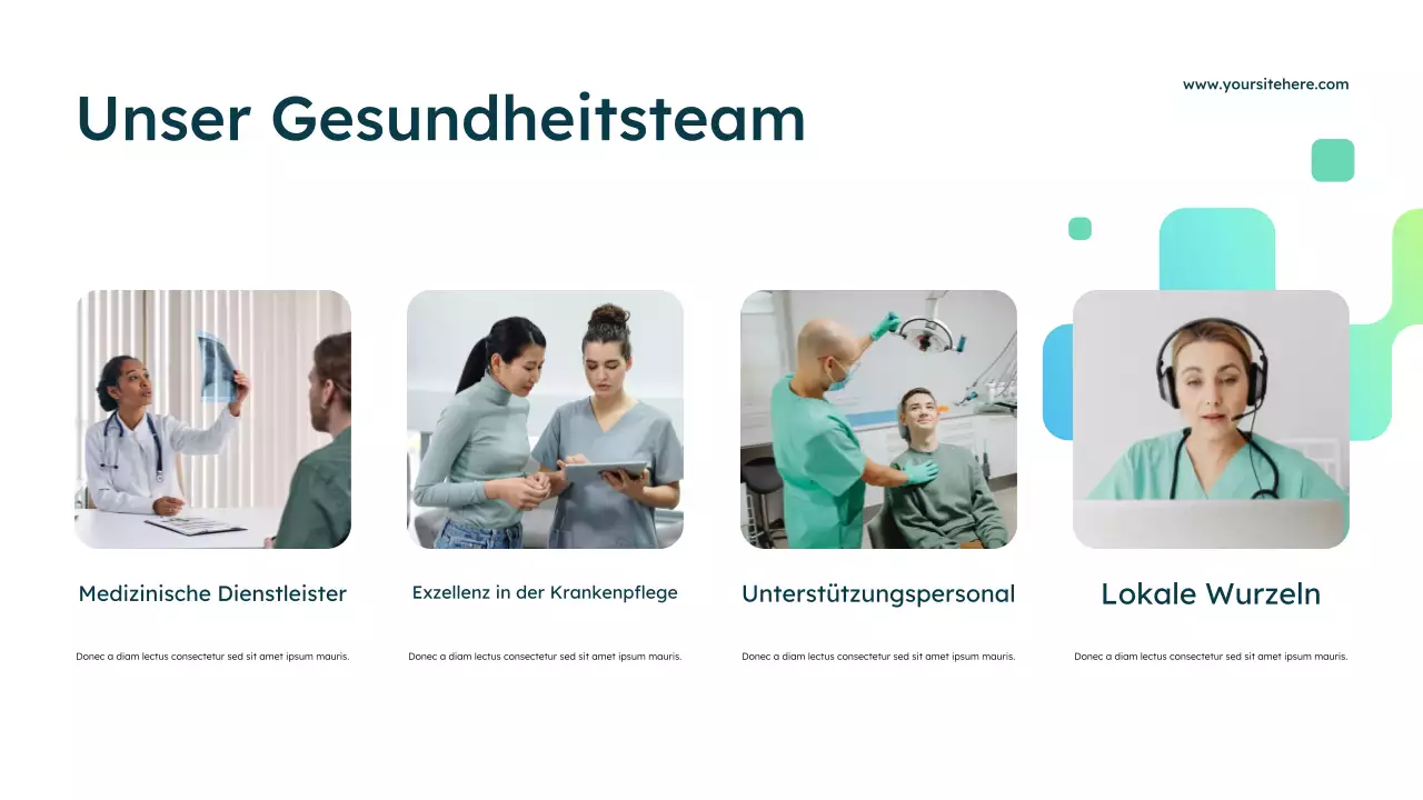 Blaue moderne Gesundheitswerbung Präsentation