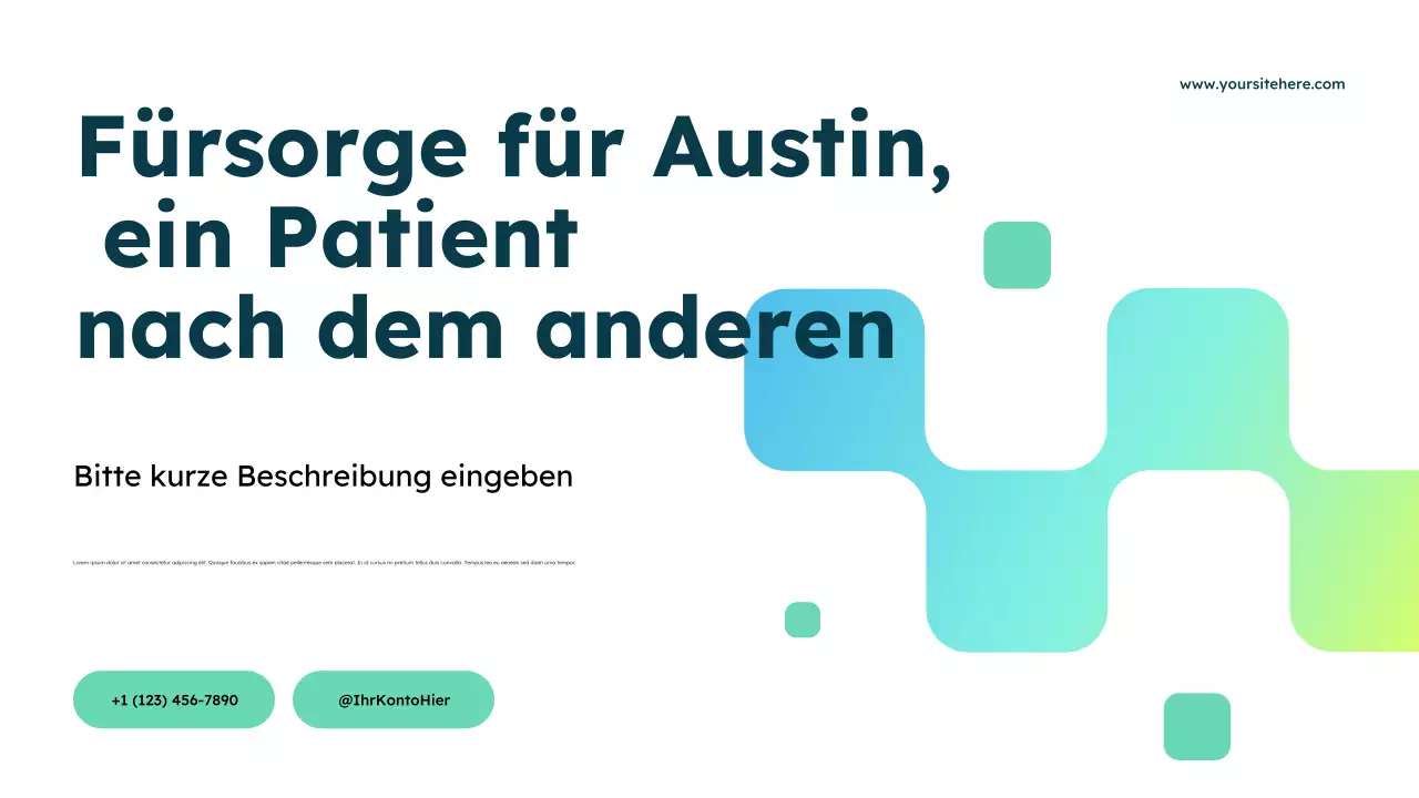 Blaue moderne Gesundheitswerbung Präsentation