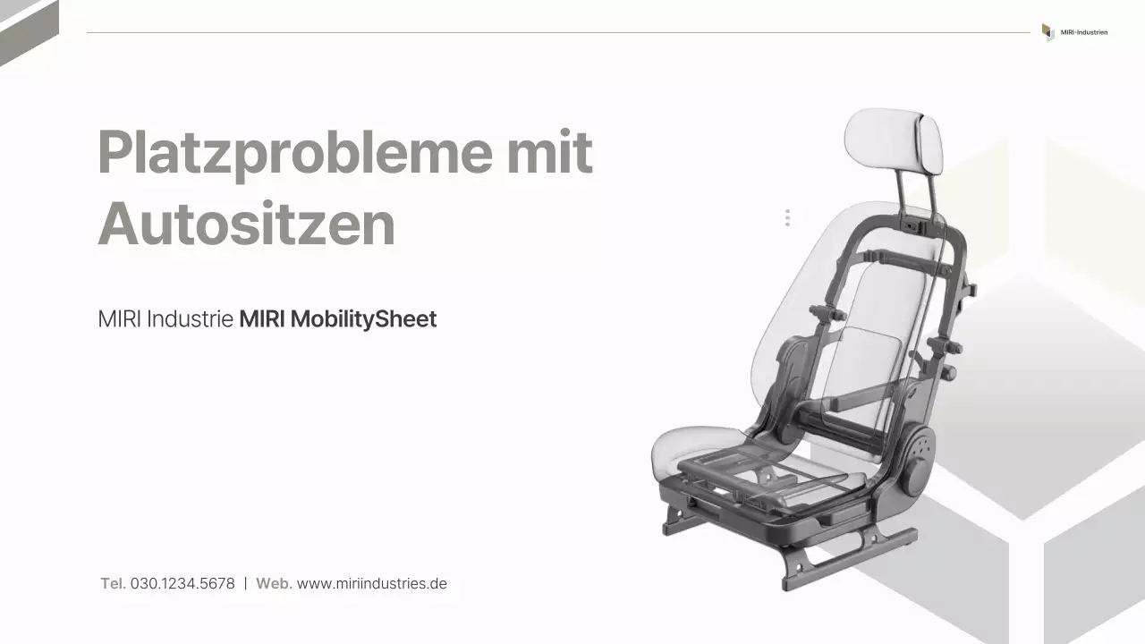 Grauer moderner Vorschlag für die Autositzindustrie