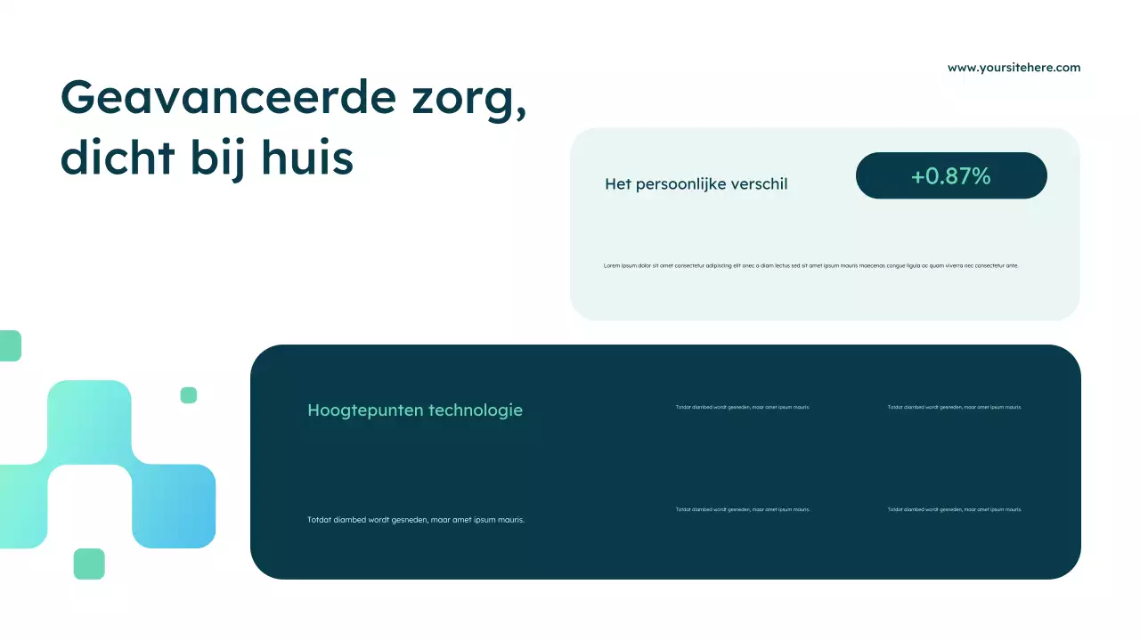 Blauwe moderne gezondheidszorg advertentiepresentatie