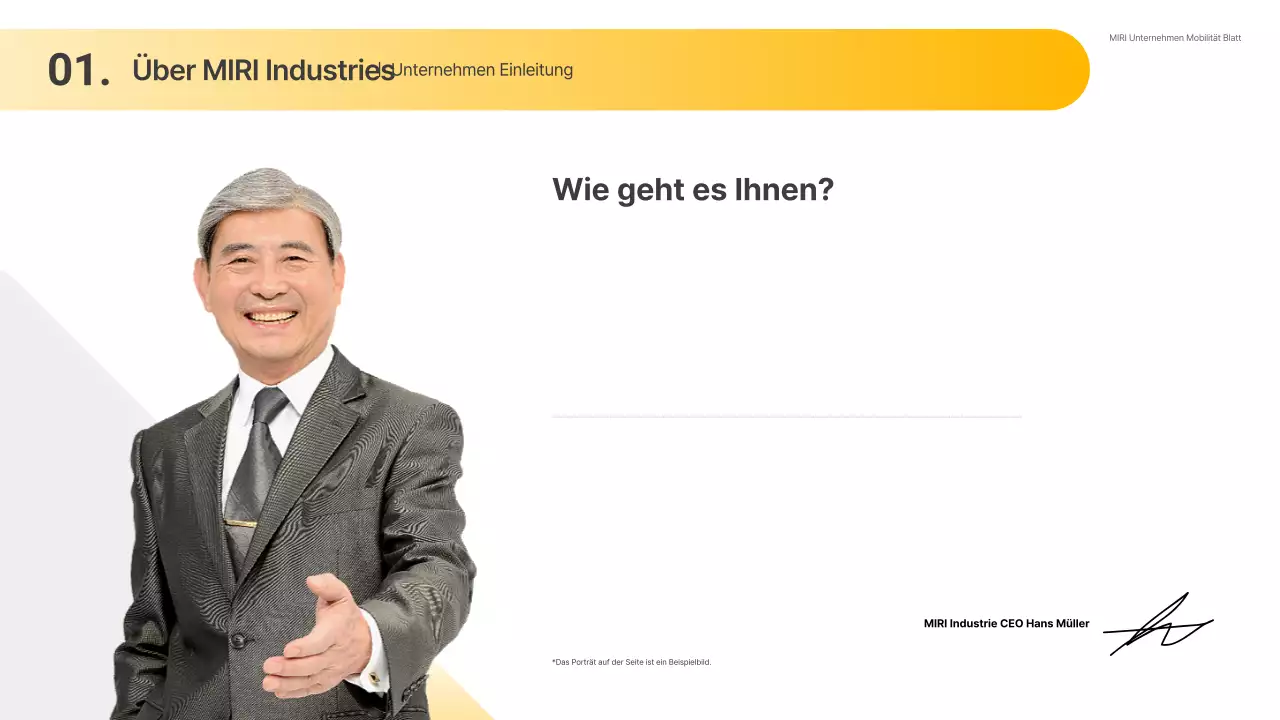 Einfacher gelber Vorschlag für die Automobilindustrie