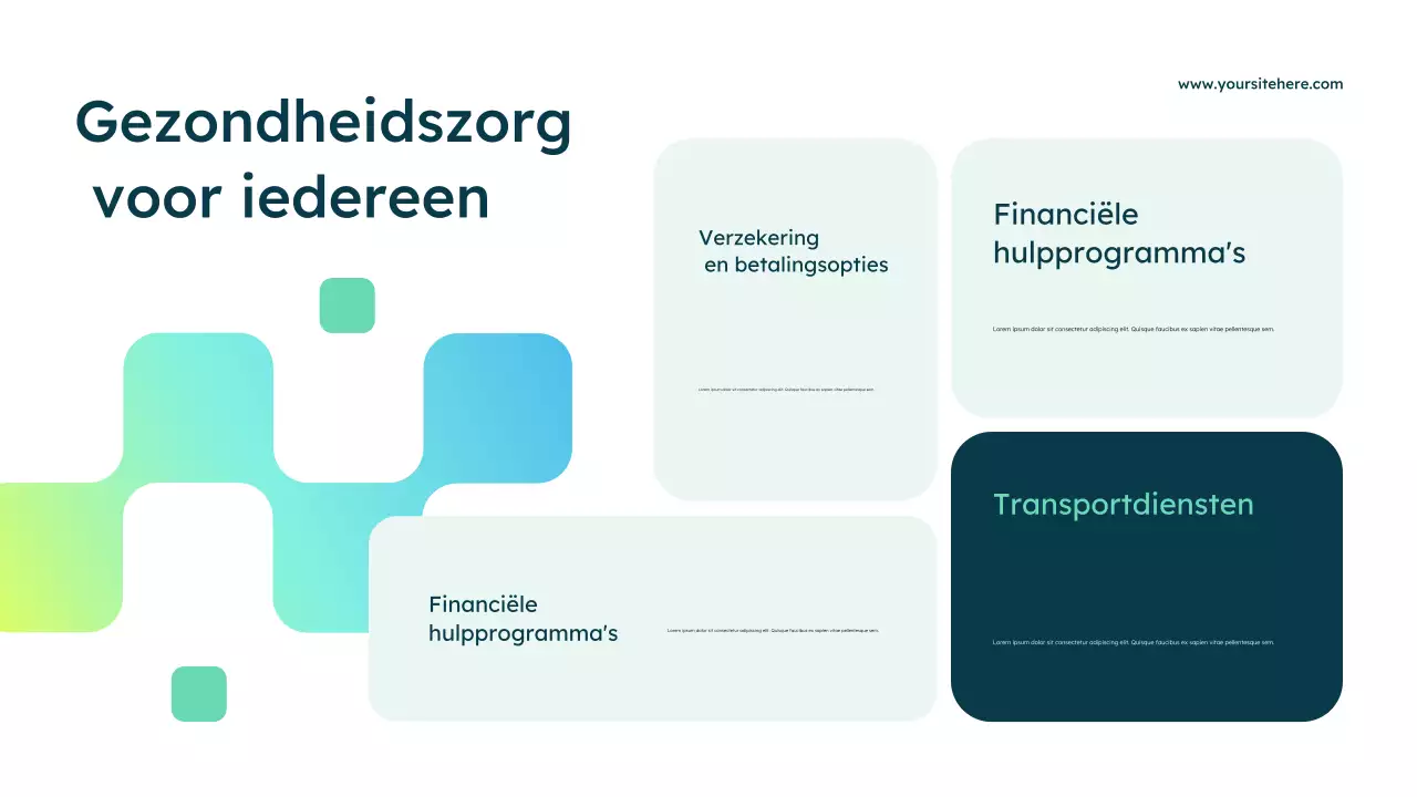 Blauwe moderne gezondheidszorg advertentiepresentatie