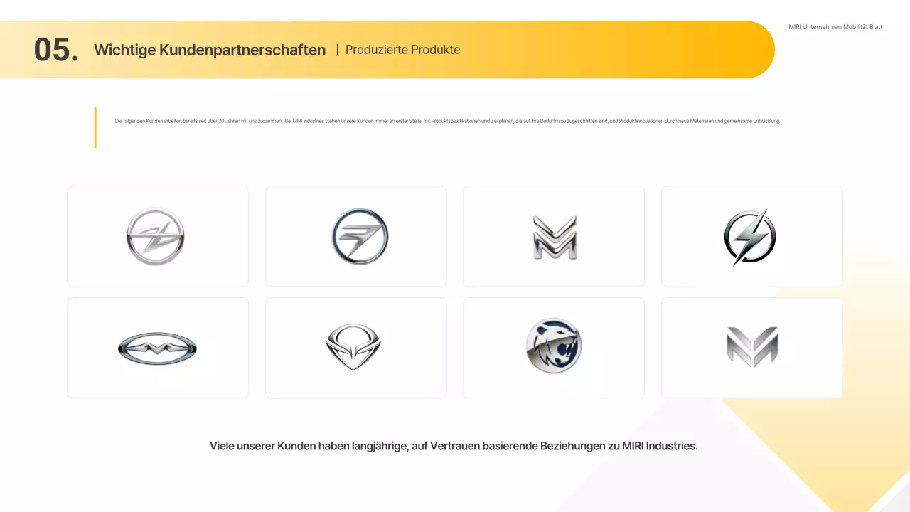 Einfacher gelber Vorschlag für die Automobilindustrie