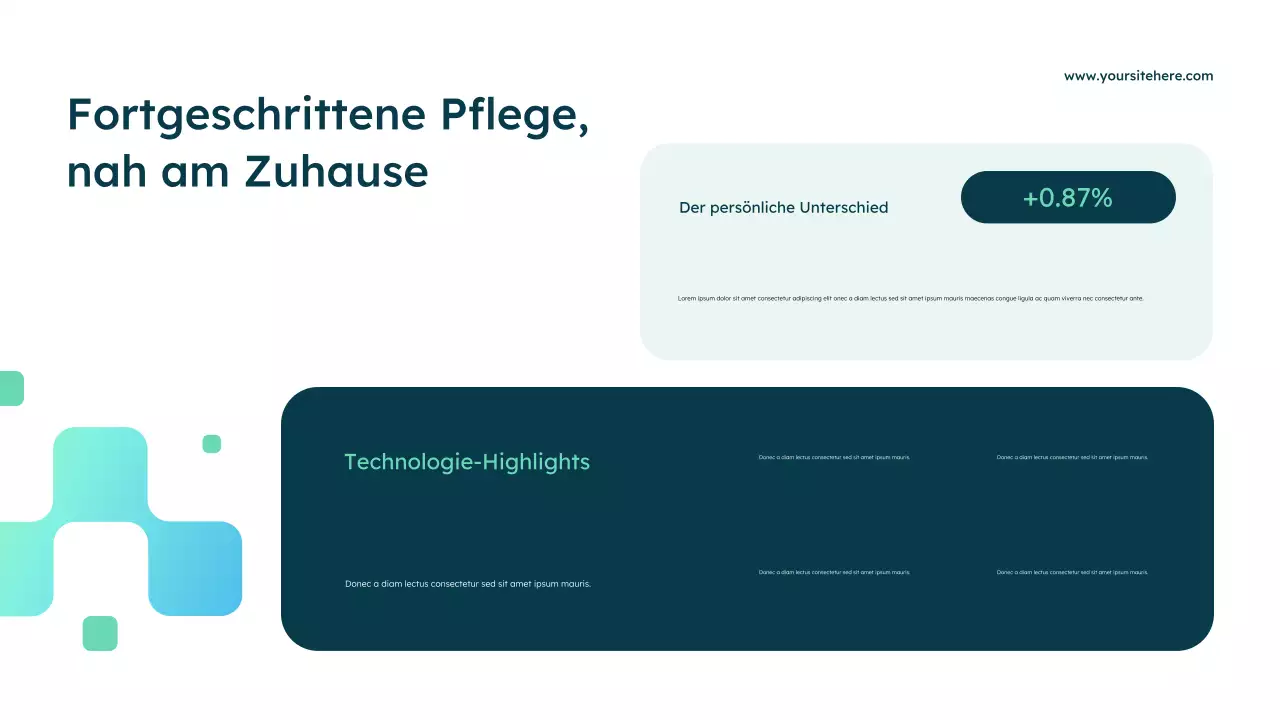 Blaue moderne Gesundheitswerbung Präsentation