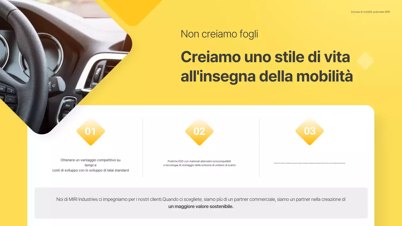 Proposta semplice per l'industria automobilistica gialla