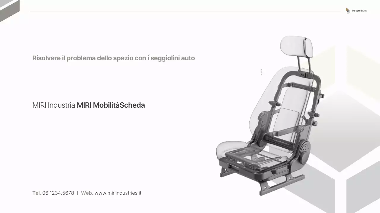 Proposta per l'industria dei sedili per auto moderni grigi