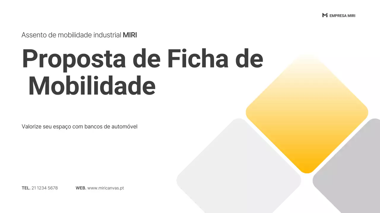 Proposta simples da indústria automotiva amarela