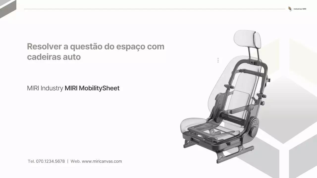 Proposta da indústria de assentos automotivos modernos cinza
