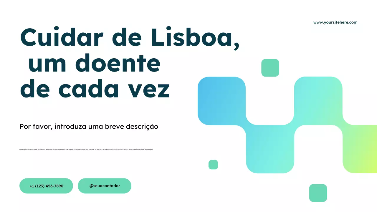 Apresentação de propaganda de saúde moderna azul