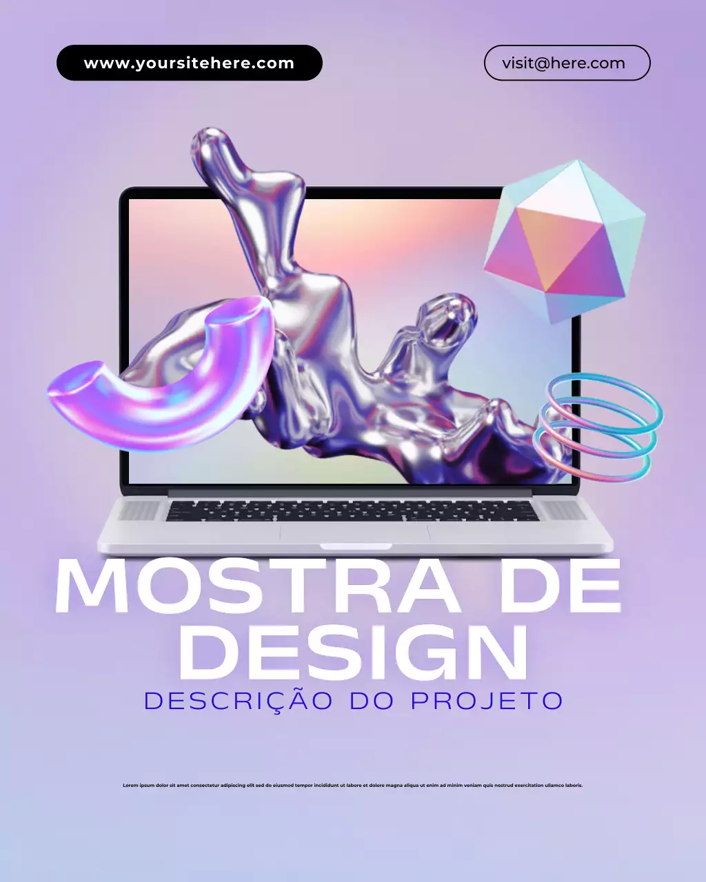 Destaques do portfólio criativo: postagem holográfica 3D no Instagram