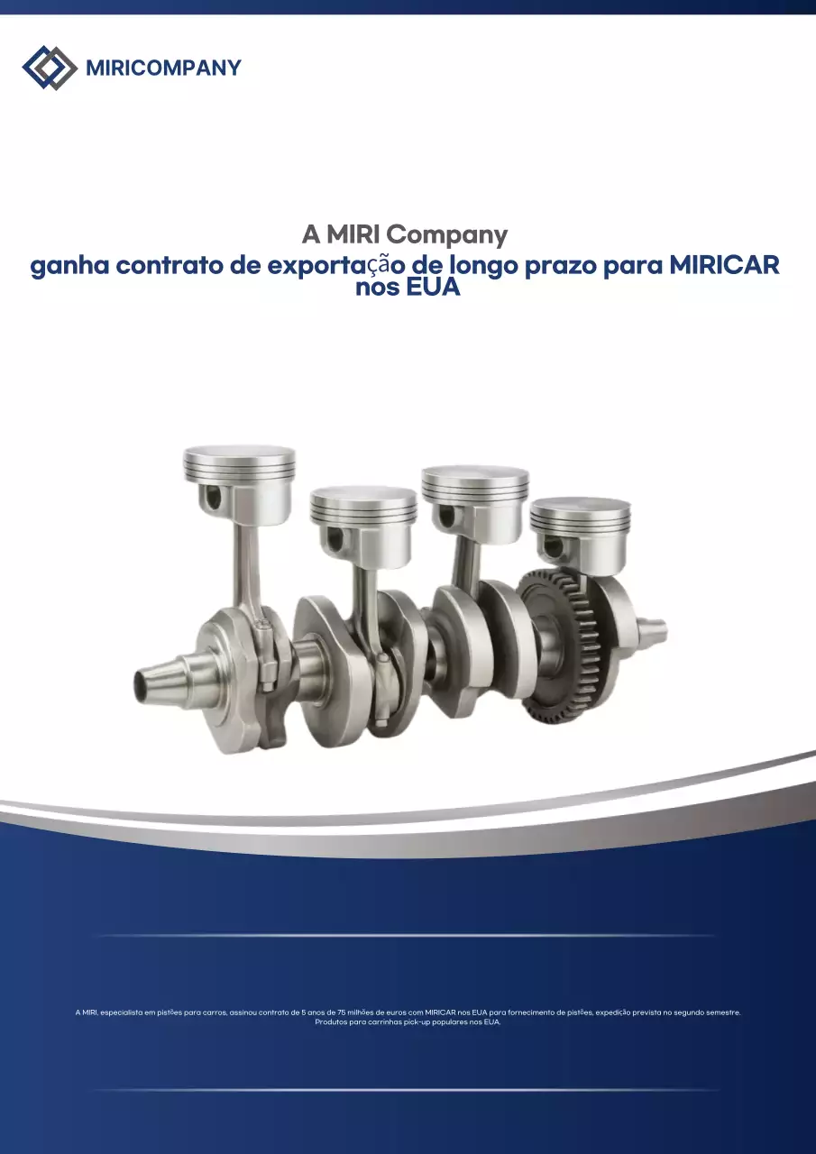 Promoção de Contrato de Exportação de Peças Automotivas Blue Modern