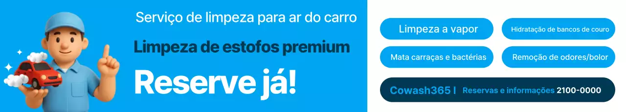 Reserva de limpeza interna de carros Blue Modern
