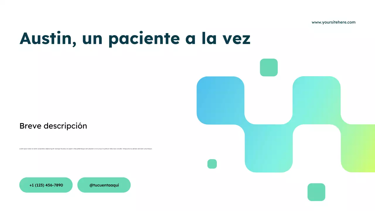 Presentación del anuncio de Blue Modern Healthcare