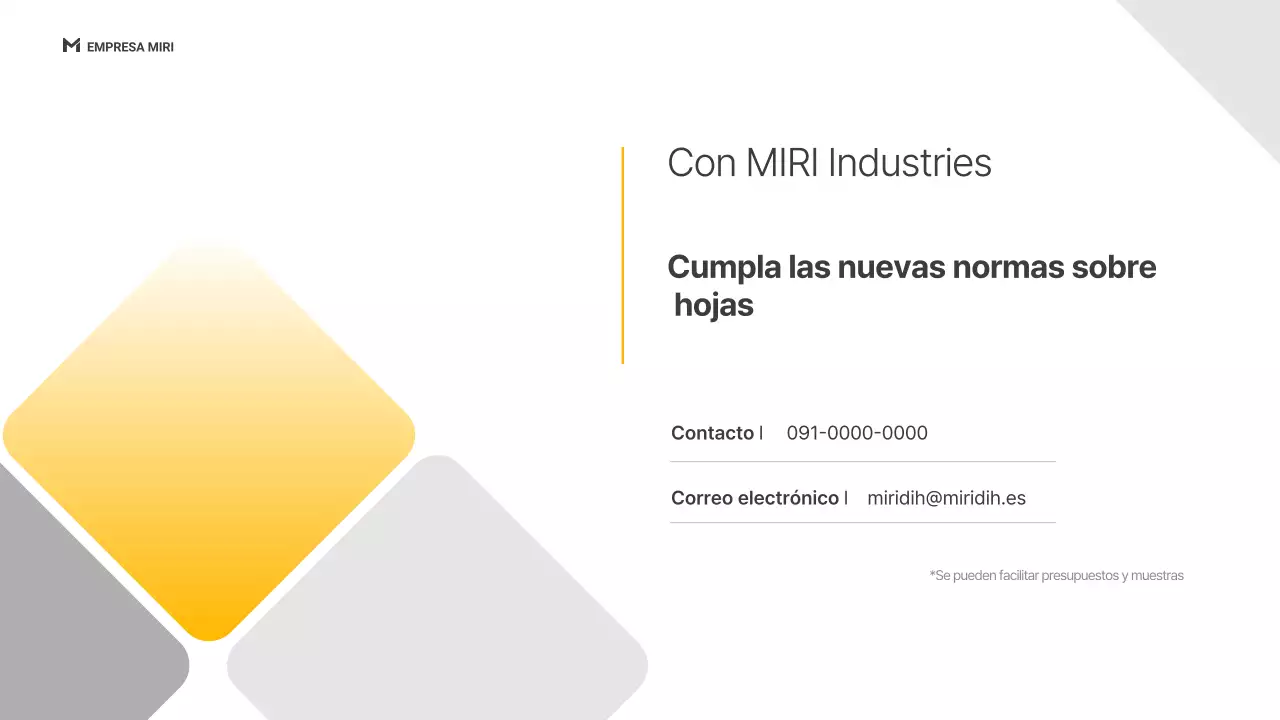 Propuesta sencilla de industria automotriz amarilla