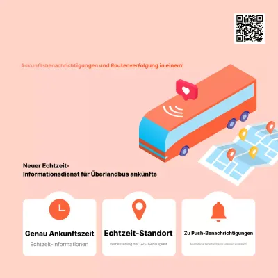 Anzeige des Orange Modern Transportation Service Guide