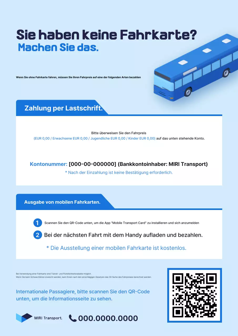 Sky Blue Clean Leitfaden für öffentliche Verkehrsmittel