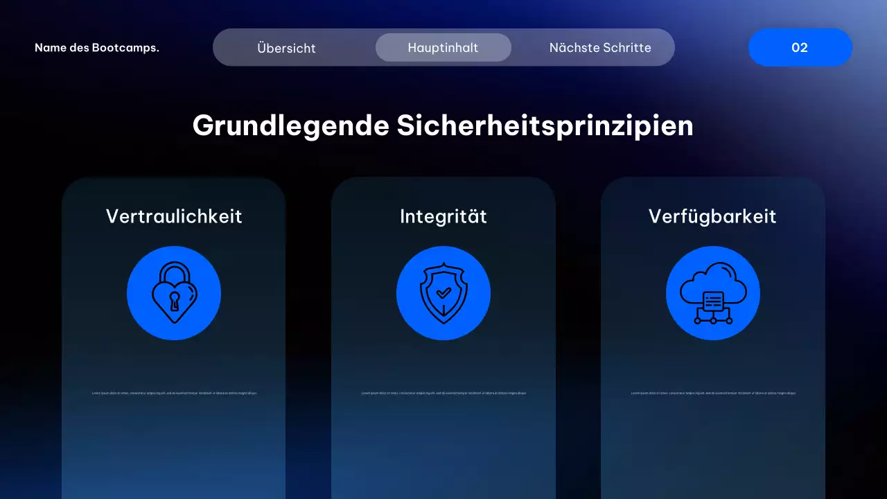 Blue Modern Cyber ​​Security Kurs Präsentation