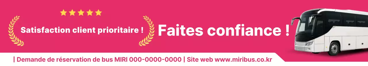 Publicité rose vif pour les transports en commun modernes