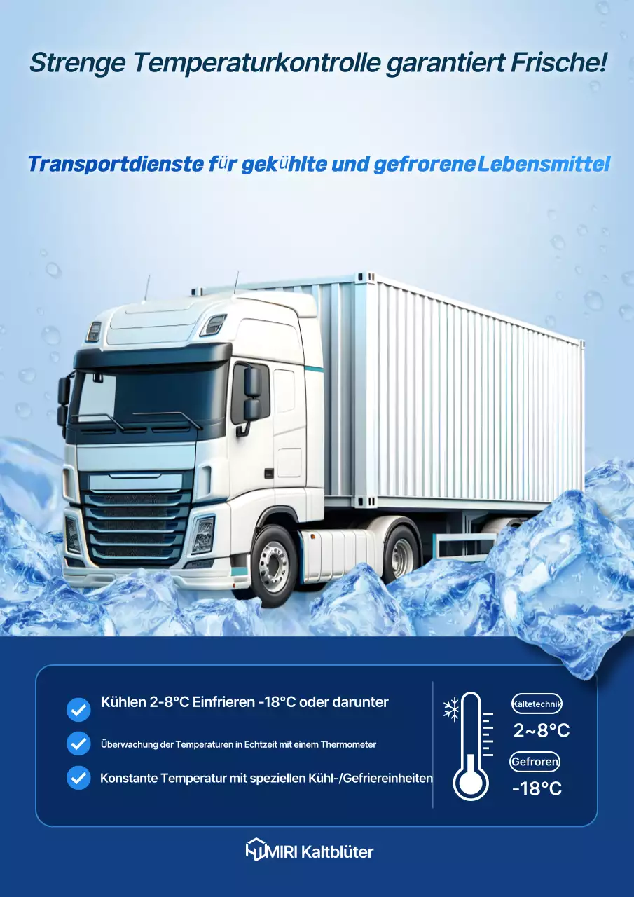 Himmelblaue moderne Autologistik-Werbung